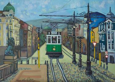 Original Expressionism Cities Painting by Irina Ivanova