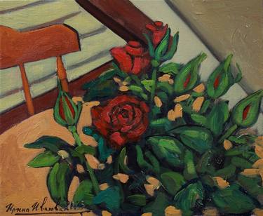 Original Illustration Floral Painting by Irina Ivanova
