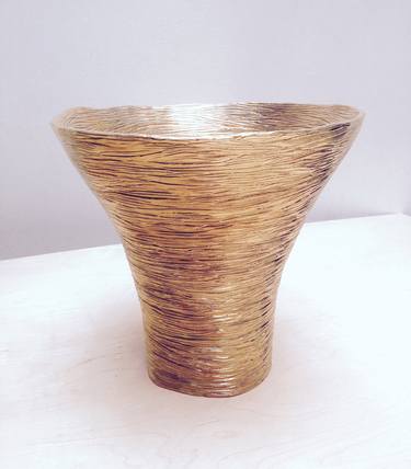 Unique elegant handcrafted carved vase thumb