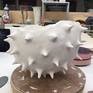 After first firing. Just before second firing of the glaze layer