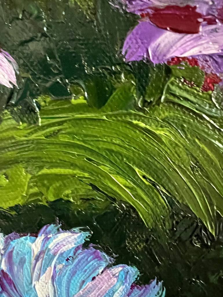 Original Impressionism Floral Painting by Nadia Vysochanskaya
