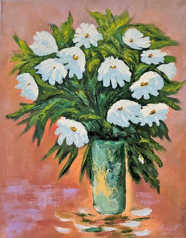Original Expressionism Floral Paintings by Nadia Vysochanskaya