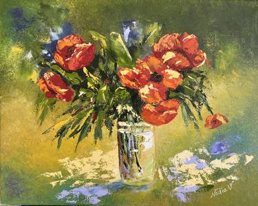 Original Floral Paintings by Nadia Vysochanskaya