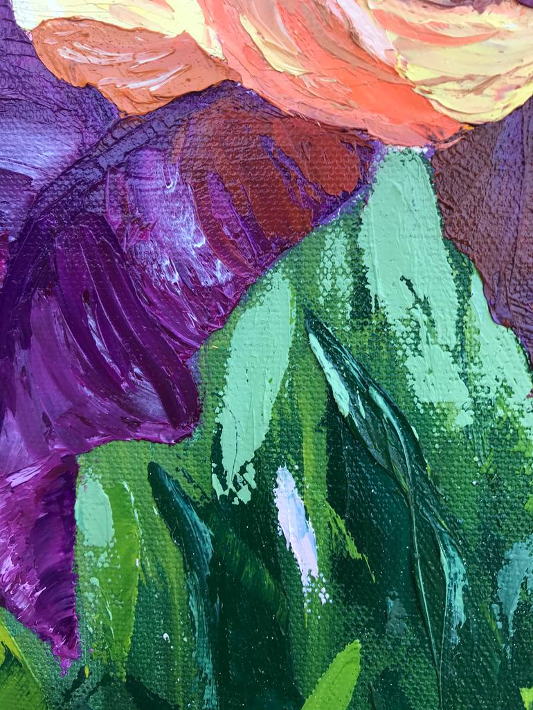 Original Abstract Expressionism Floral Painting by Nadia Mcvys