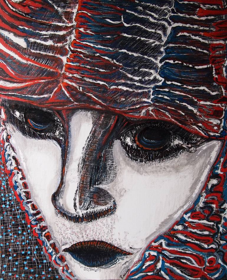 Woman with headscarf. Painting by L Lausan Saatchi Art