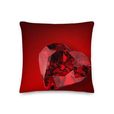 Diamond Pillow Pearl - Red thumb
