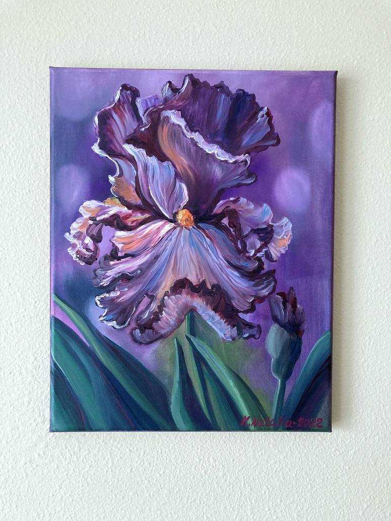 Original Art Deco Floral Painting by Natalia Karapunarly