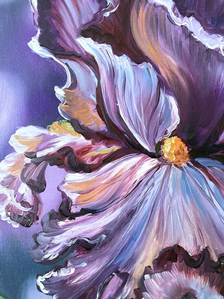 Original Art Deco Floral Painting by Natalia Karapunarly