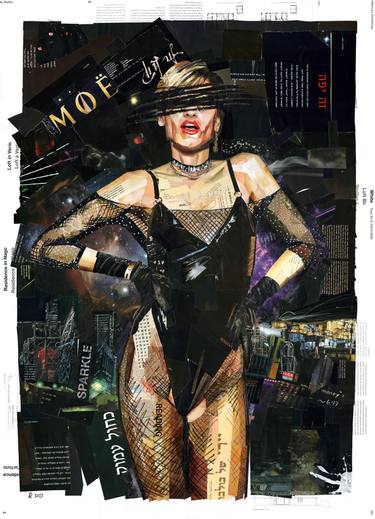 Original Portraiture Women Collage by Naomi Shalev