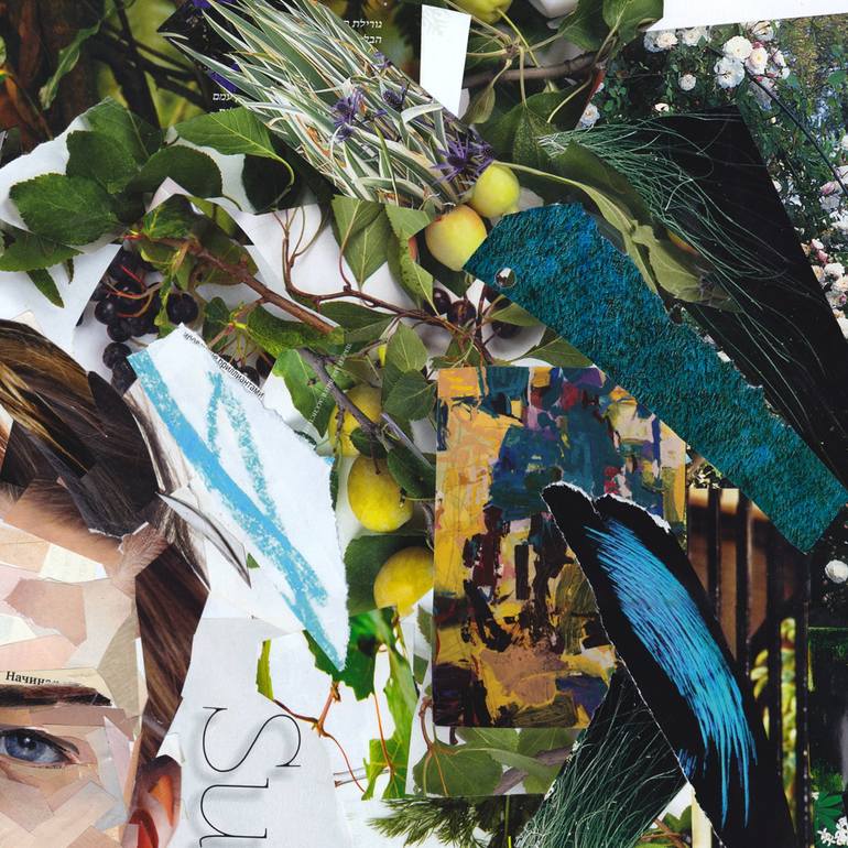 Original Expressionism Men Collage by Naomi Shalev