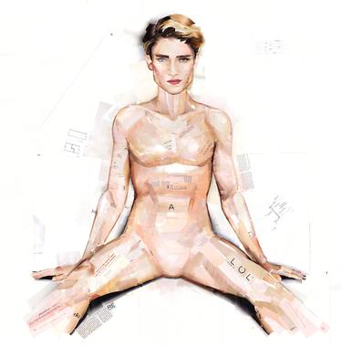 Original Conceptual Body Collage by Naomi Shalev