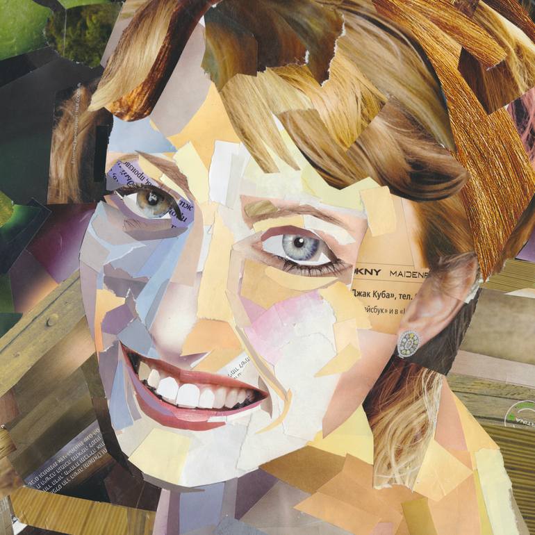 Original Figurative Nude Collage by Naomi Shalev