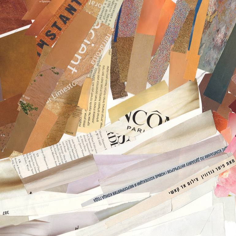 Original Expressionism Nude Collage by Naomi Shalev