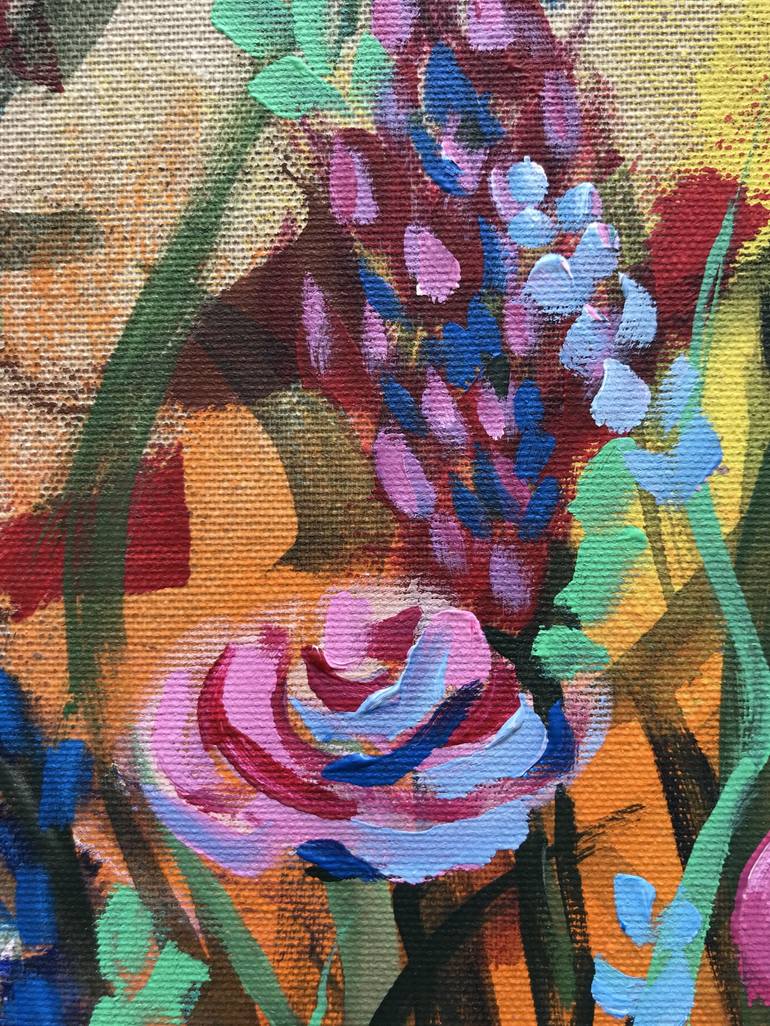 Original Expressionism Floral Painting by Julie Stepanova