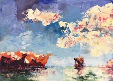 Original Abstract Seascape Paintings by Julie Stepanova