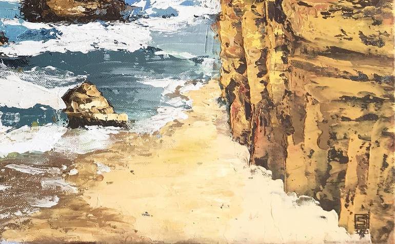 Original Seascape Painting by Julie Stepanova