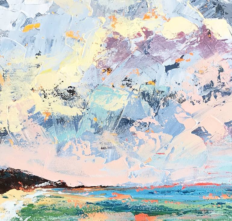 Original Expressionism Seascape Painting by Julie Stepanova
