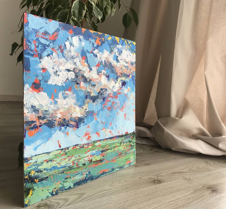 Original Abstract Landscape Painting by Julie Stepanova