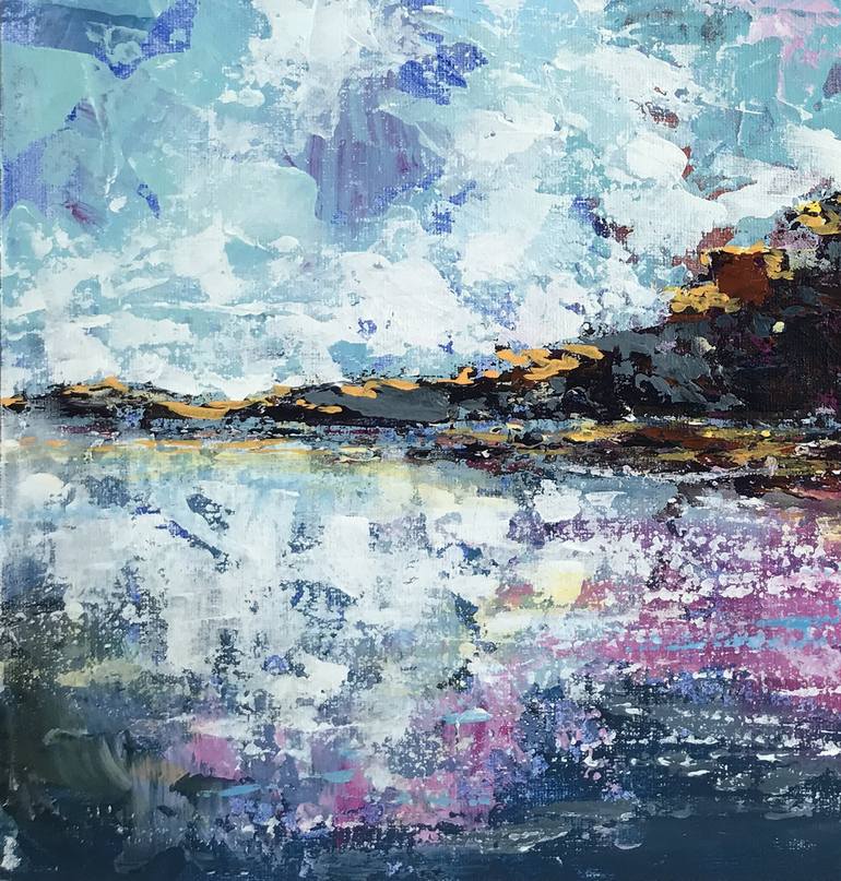 Original Abstract Seascape Painting by Julie Stepanova