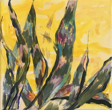 Original Abstract Botanic Paintings by Julie Stepanova
