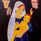 Adoration of Stephanie and Mother with Joseph Beuys and Pier Paolo Pasolini by Dmytro Kurovskiy