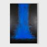 A UNTITLED, large blue waterfall oil/acrylic painting.
