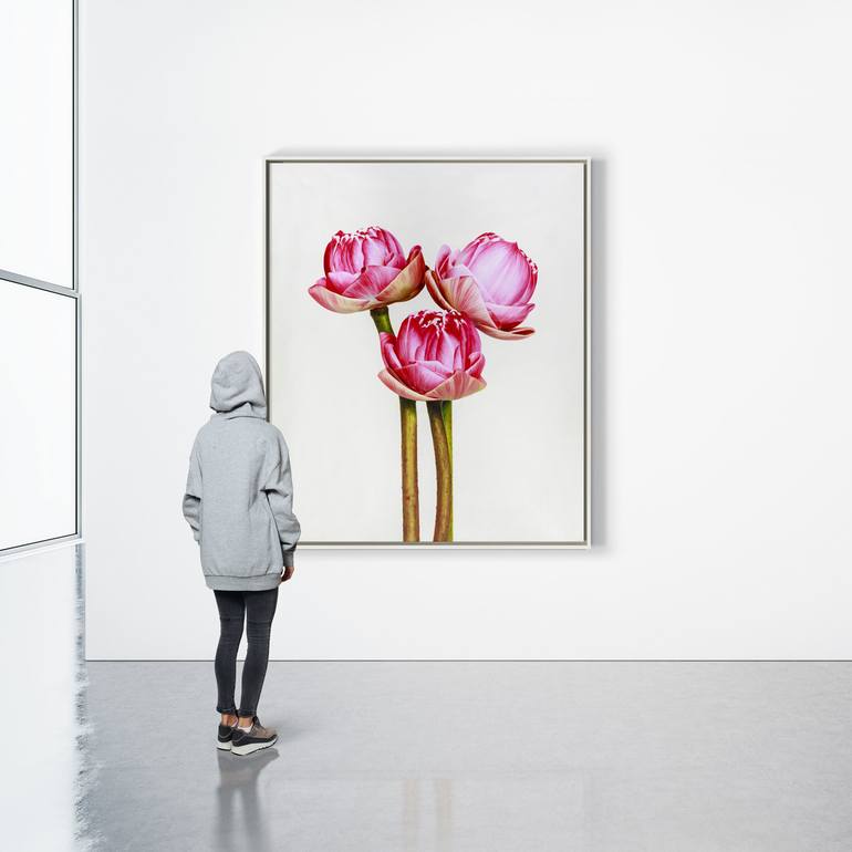 Original Realism Floral Painting by Shawn Chen