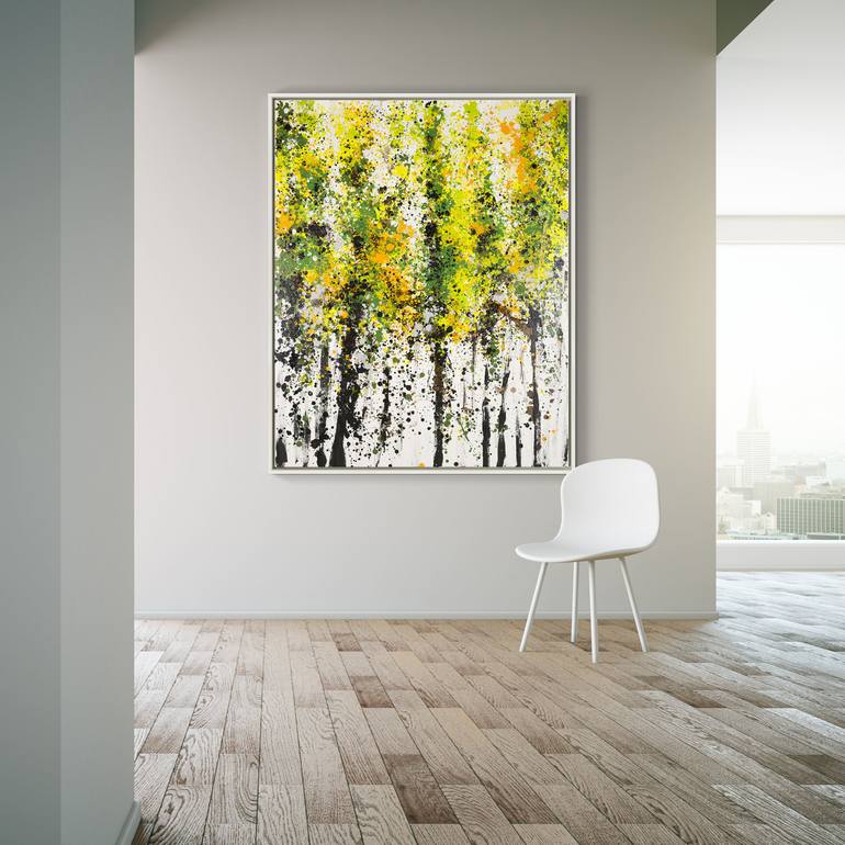 Original Impressionism Tree Painting by Shawn Chen
