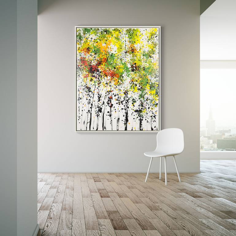 Original Impressionism Tree Painting by Shawn Chen