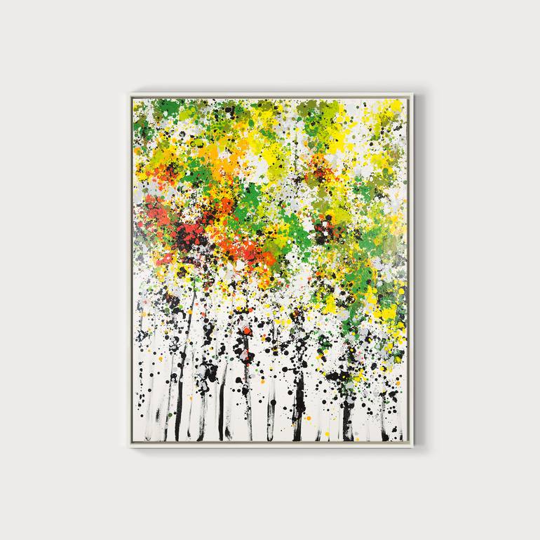 Original Impressionism Tree Painting by Shawn Chen