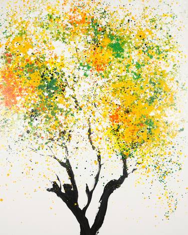 Original Impressionism Tree Paintings by Shawn Chen