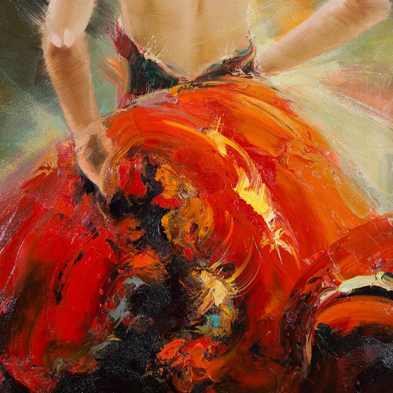 Original Impressionism Women Painting by Shawn Chen