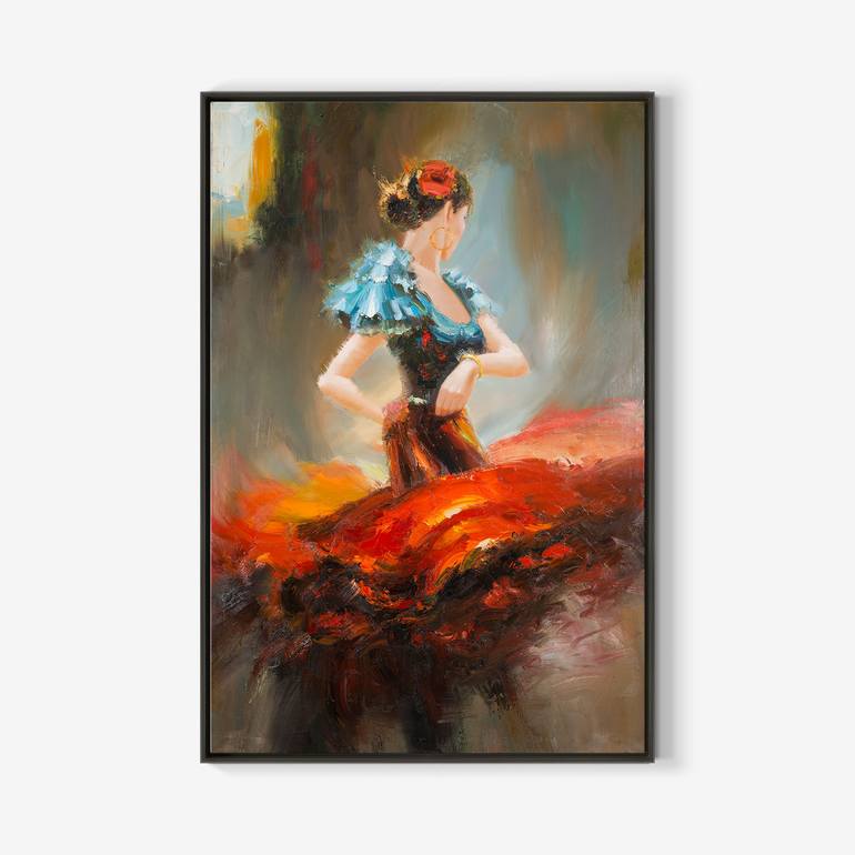 Original Impressionism Women Painting by Shawn Chen