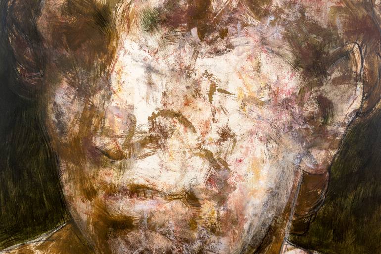 Original Abstract Expressionism People Painting by Rafael Romero Masiá