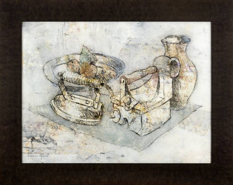 Original Abstract Still Life Painting by Rafael Romero Masiá