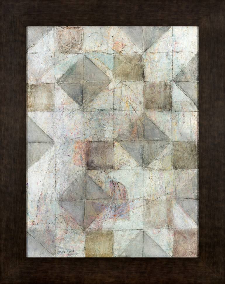 Original Abstract Geometric Painting by Rafael Romero Masiá