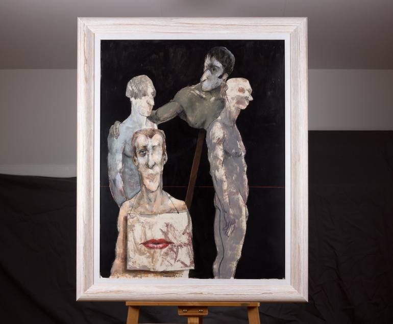 Original Conceptual Humor Painting by Rafael Romero Masiá