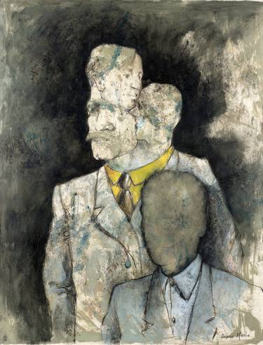 Original Expressionism Men Paintings by Rafael Romero Masiá