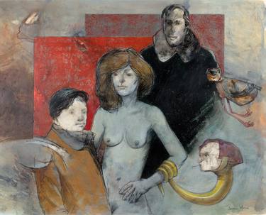Original Expressionism People Paintings by Rafael Romero Masiá