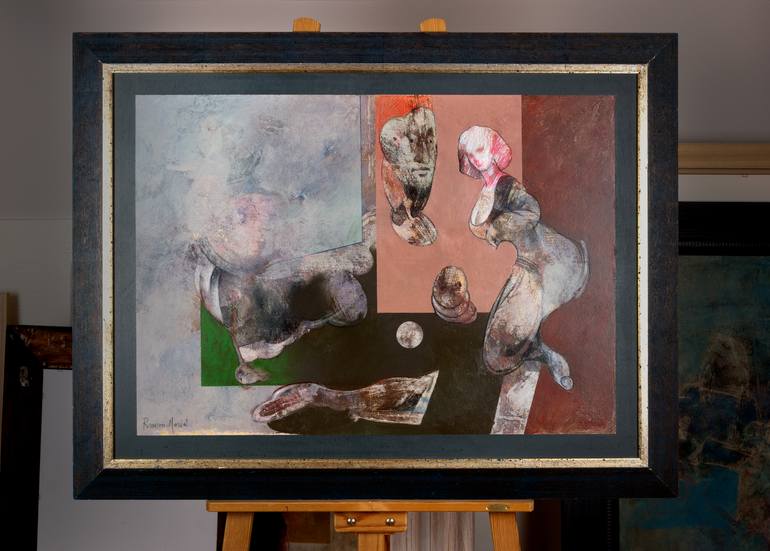 Original Abstract Women Painting by Rafael Romero Masiá