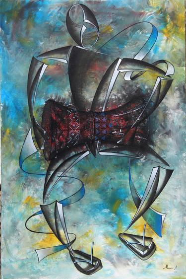 Original Art Deco Abstract Paintings by Art By Abu