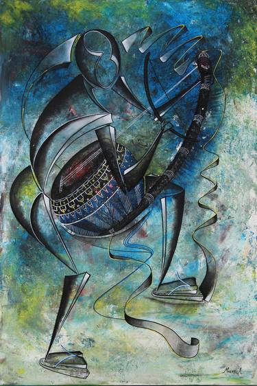 Original Art Deco Abstract Paintings by Art By Abu