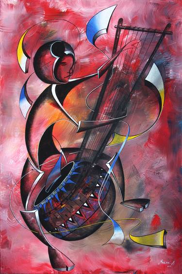 Original Art Deco Abstract Paintings by Art By Abu