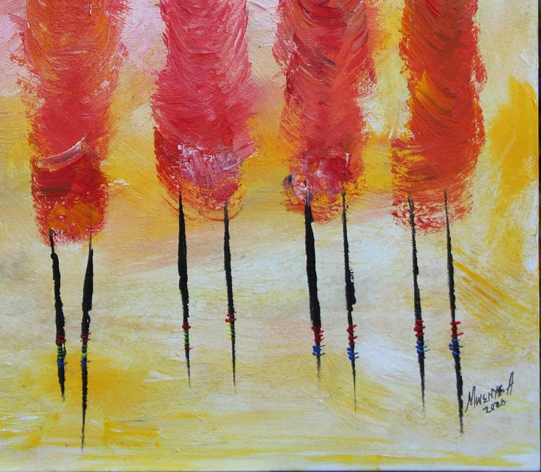 Original Abstract Painting by Art By  Abu