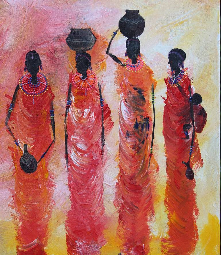 Original Abstract Painting by Art By  Abu