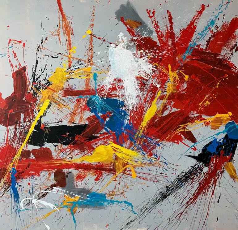 Original Abstract Expressionism Abstract Painting by Anton Beruch