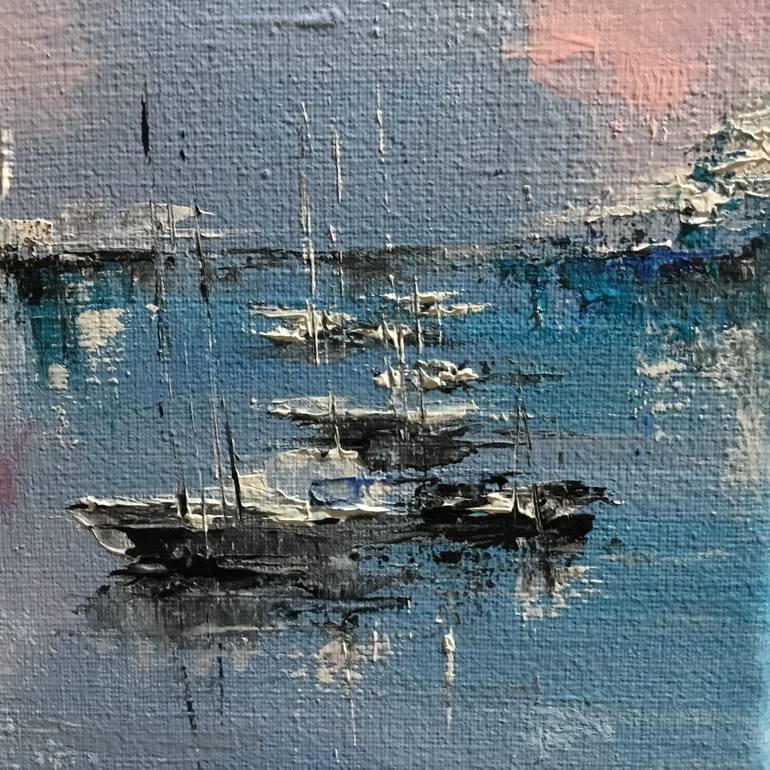 Original Sailboat Painting by Volodymyr  Nezdiimynoha