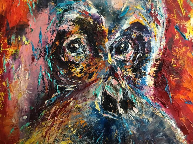 Original Figurative Animal Painting by Volodymyr  Nezdiimynoha