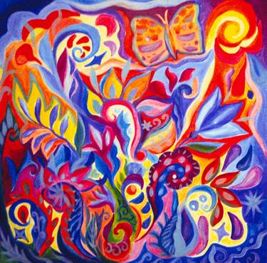 Original Classicism Abstract Painting by Anna Lobsanova