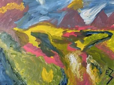 Print of Abstract Expressionism Landscape Paintings by Erik Bijkerk